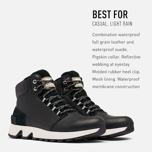 Sorel Men's Mac Hill Mid LTR Sneaker Boot — Waterproof Suede Leather Rain & Snow